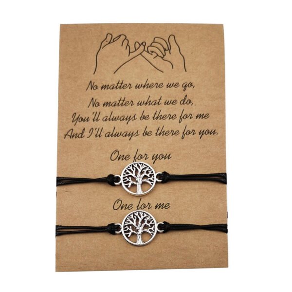 Lot de deux Bracelets- Cordon ciré tissé - Pendentif – Image 10