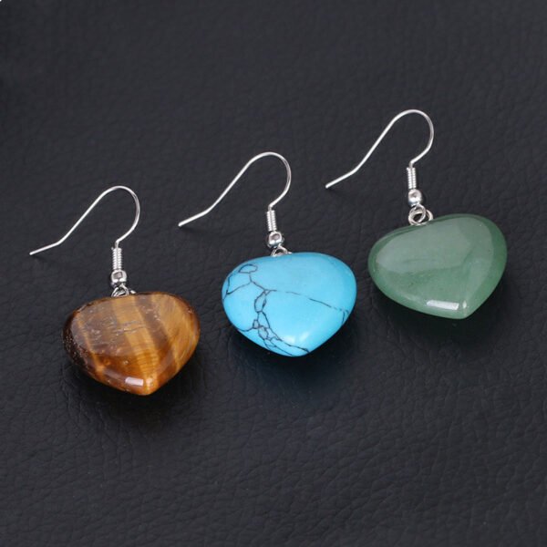 Boucles d’oreilles Cœur d’Amour en Cristal Naturel – Image 2