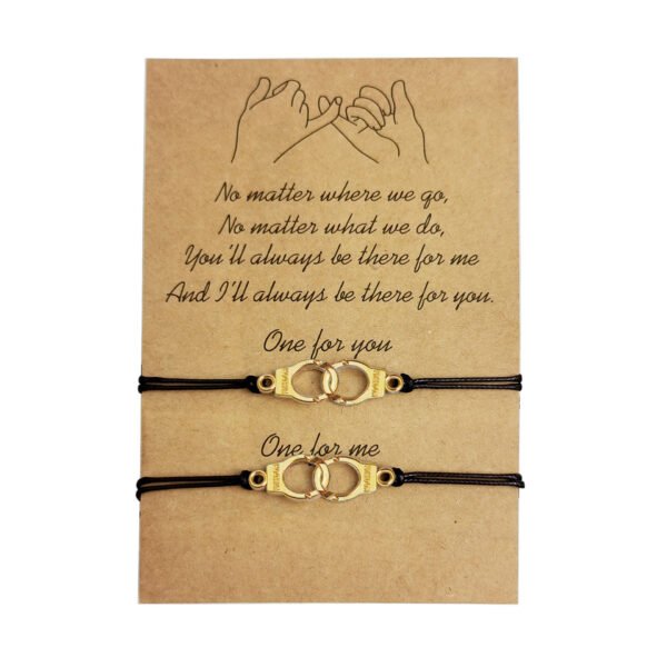 Lot de deux Bracelets- Cordon ciré tissé - Pendentif – Image 9